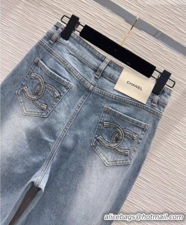 Luxury Discount Chanel Cotton Jeans CH042204 Blue 2026