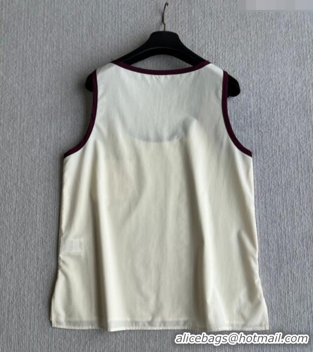 Grade Discount Chanel Cotton Vest CH042201 White 2026