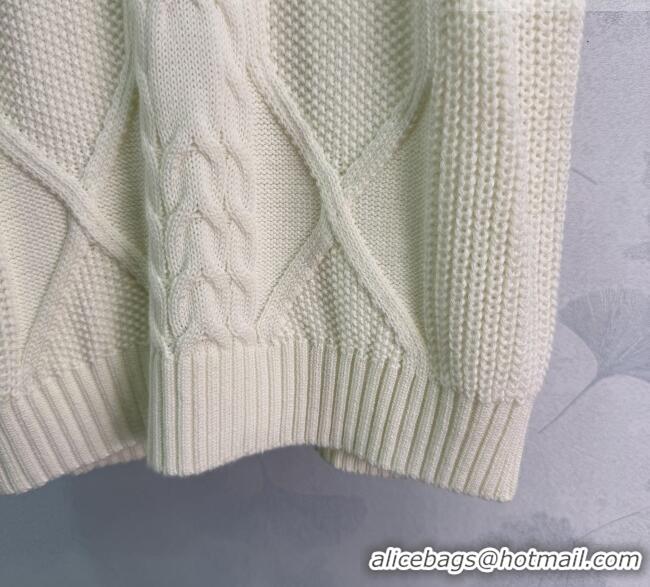 Free Shipping Cheap Chanel Wool Cashmere Knit Vest CH042203 White 2026