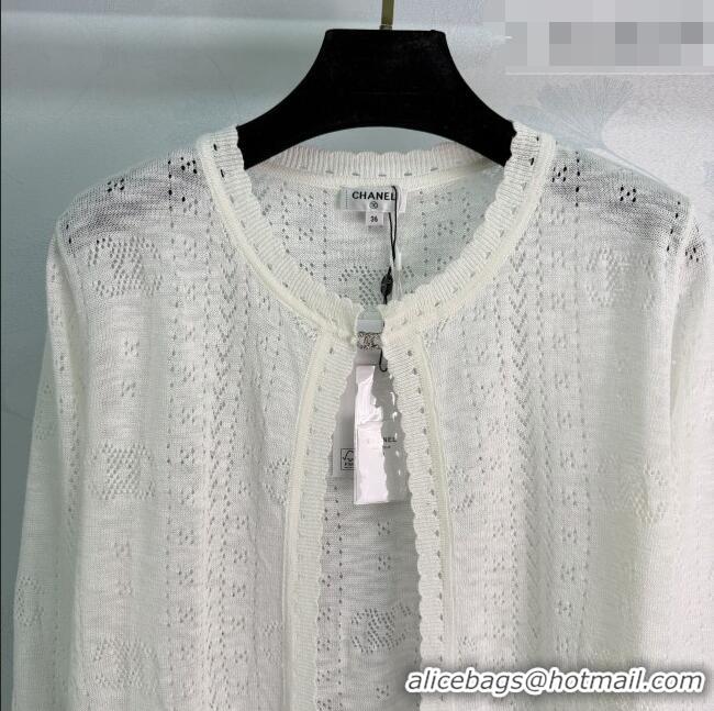 Buy Fashionable Chanel Cardigan CH042204 White 2026