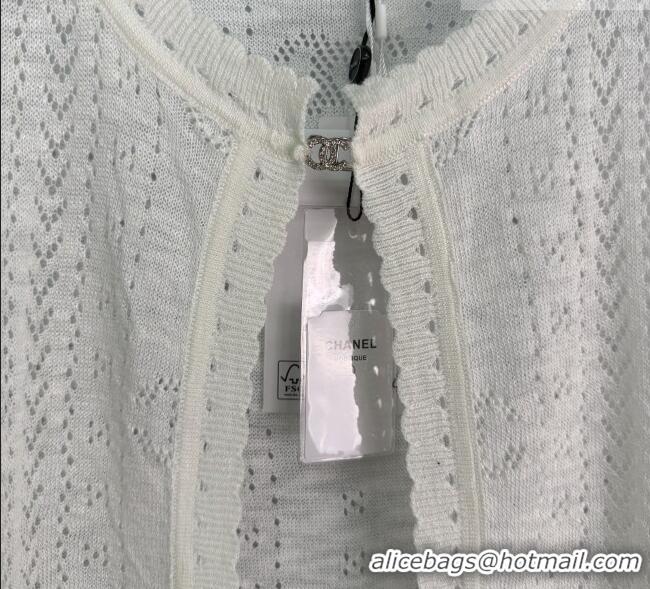 Buy Fashionable Chanel Cardigan CH042204 White 2026