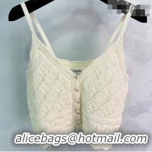 Best Grade Chanel Short Knit Vest CH042207 White 2026