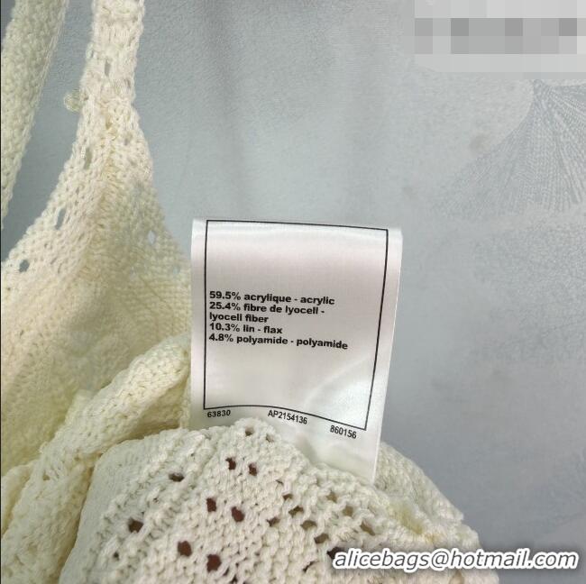 Best Grade Chanel Short Knit Vest CH042207 White 2026