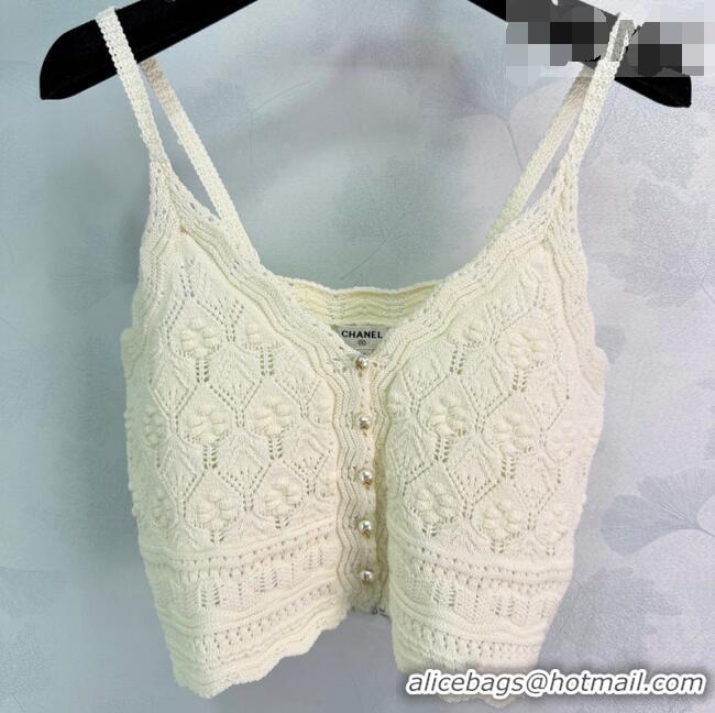 Best Grade Chanel Short Knit Vest CH042207 White 2026