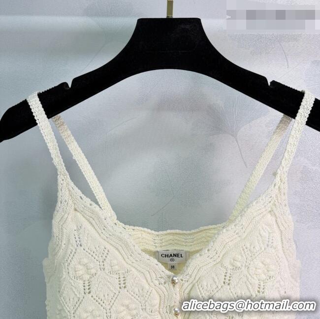 Best Grade Chanel Short Knit Vest CH042207 White 2026