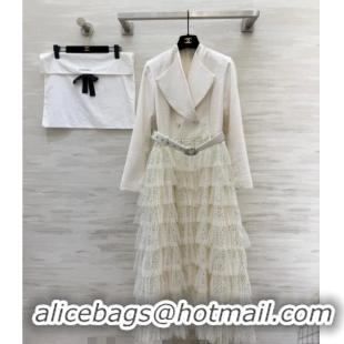 Good Product Chanel Mesh Dress with Strass CH042216 White 2026