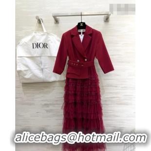 Unique Grade Chanel Mesh Dress with Strass CH042216 Red 2026
