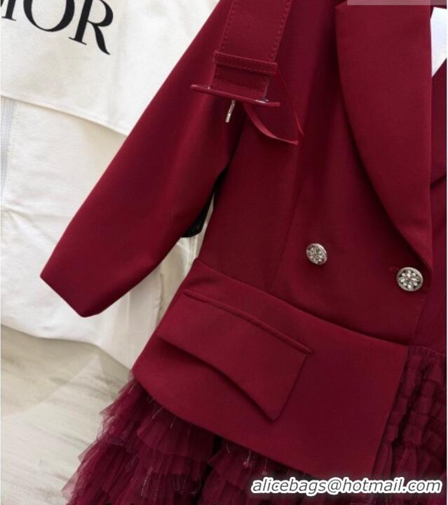 Unique Grade Chanel Mesh Dress with Strass CH042216 Red 2026