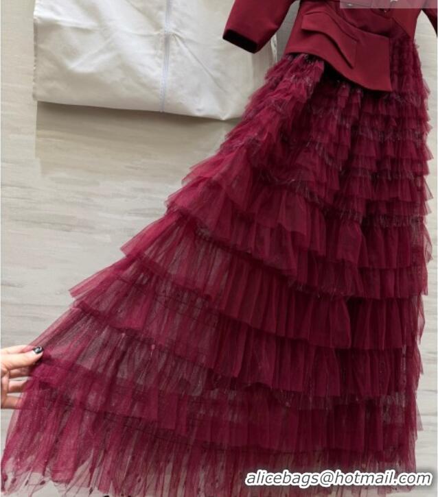 Unique Grade Chanel Mesh Dress with Strass CH042216 Red 2026