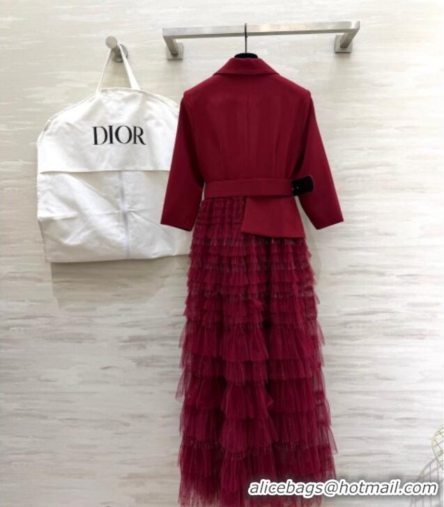 Unique Grade Chanel Mesh Dress with Strass CH042216 Red 2026