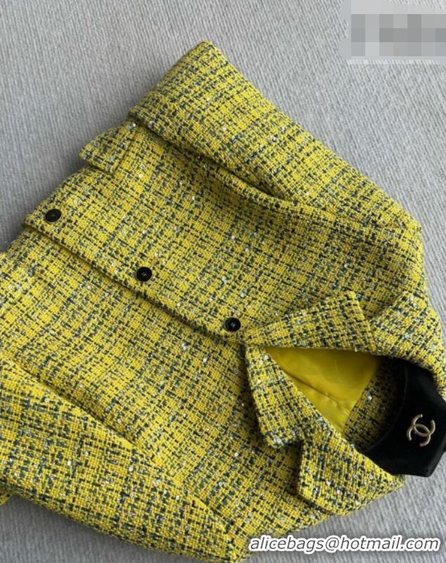 Promotional Discount Chanel Tweed Jacket CH042222 Yellow 2026
