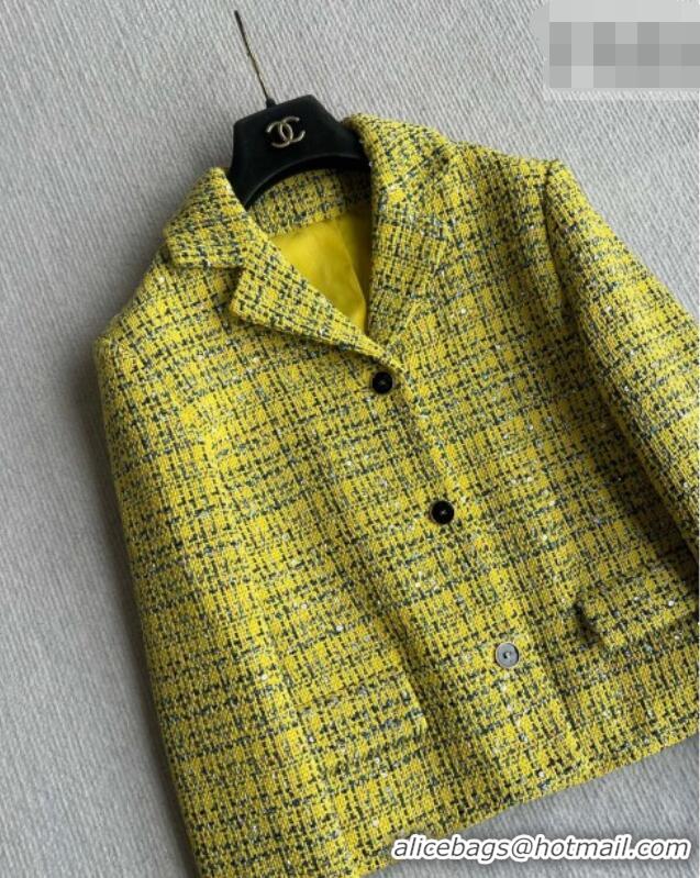 Promotional Discount Chanel Tweed Jacket CH042222 Yellow 2026