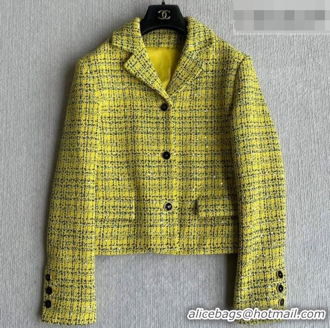 Promotional Discount Chanel Tweed Jacket CH042222 Yellow 2026