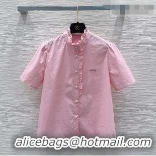 Modern Discount Chanel Ruffled Shirt CH042304 Pink 2026