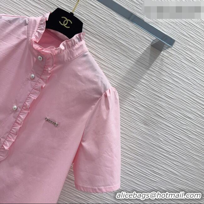 Modern Discount Chanel Ruffled Shirt CH042304 Pink 2026