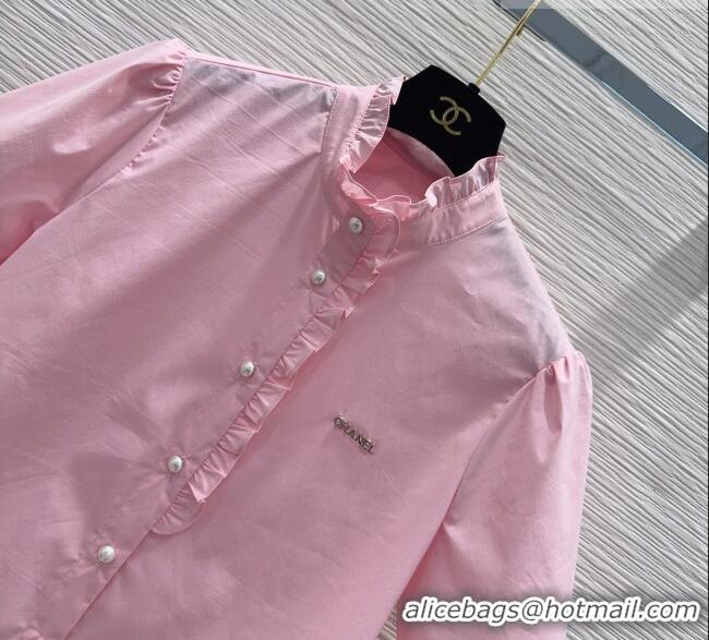Modern Discount Chanel Ruffled Shirt CH042304 Pink 2026