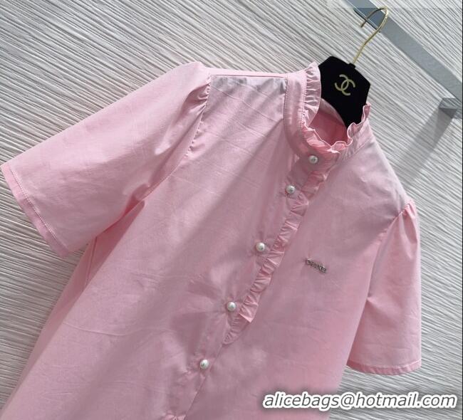 Modern Discount Chanel Ruffled Shirt CH042304 Pink 2026