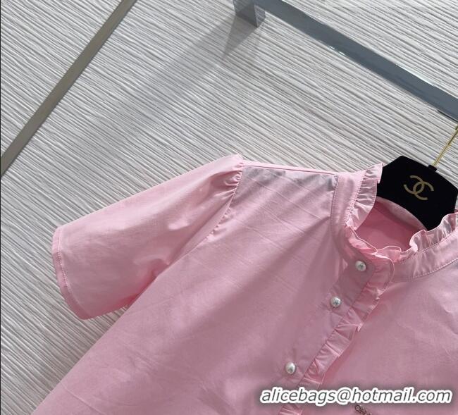 Modern Discount Chanel Ruffled Shirt CH042304 Pink 2026