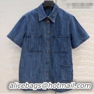 Well Crafted Chanel Cotton Denim Shirt CH042306 Blue 2026