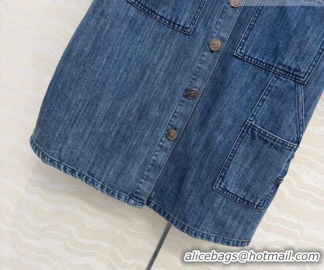 Well Crafted Chanel Cotton Denim Shirt CH042306 Blue 2026