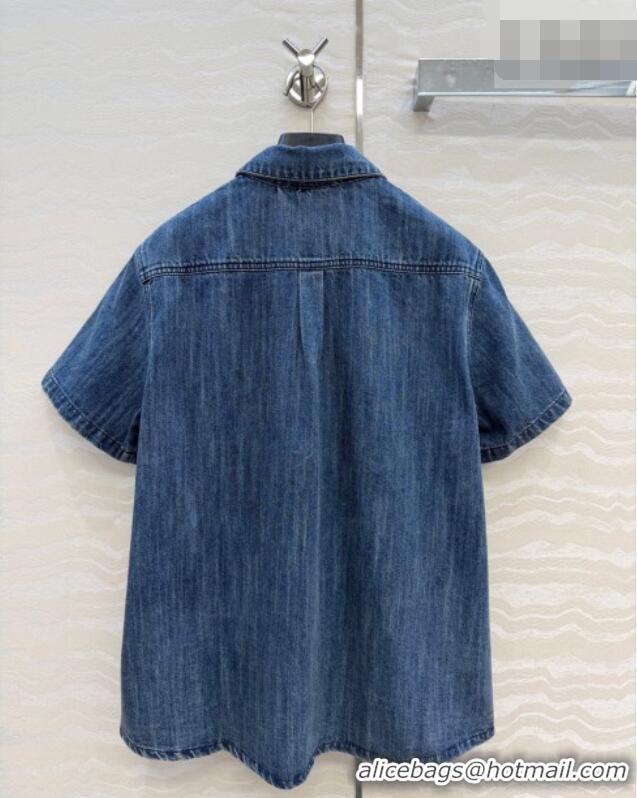 Well Crafted Chanel Cotton Denim Shirt CH042306 Blue 2026