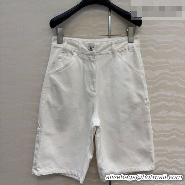 Grade Inexpensive Chanel Cotton Shorts CH042306 White 2026