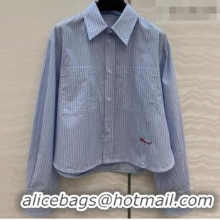 Good Taste Chanel Cotton Striped Shirt CH042307 Blue 2026