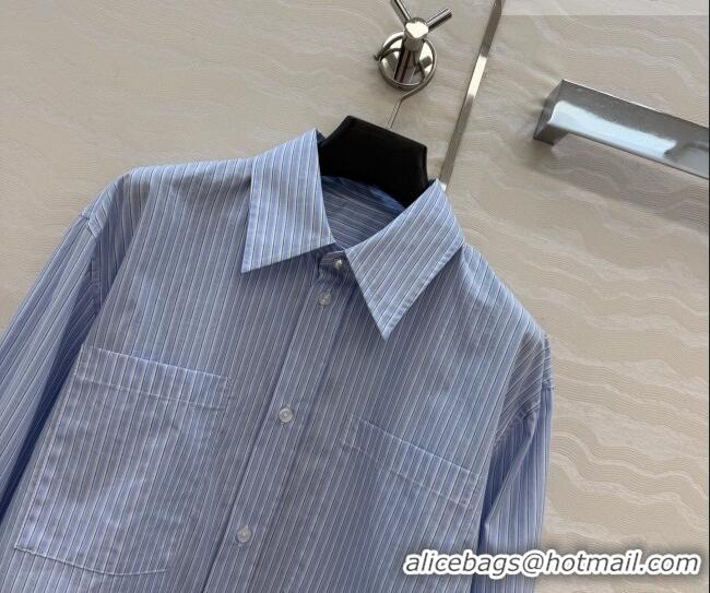 Good Taste Chanel Cotton Striped Shirt CH042307 Blue 2026