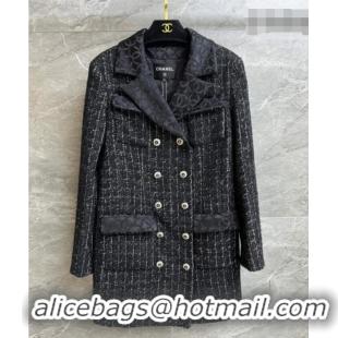 Traditional Specials Chanel Tweed Coat CH042310 Black 2026