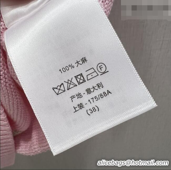 ​Buy Inexpensive Dior Embroidered Knit Top DR032413 Pink 2026