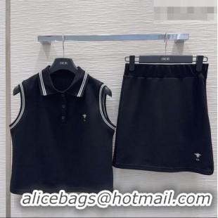 Grade Cheapest Dior Vest and Skirt Set DR032415 Black 2026