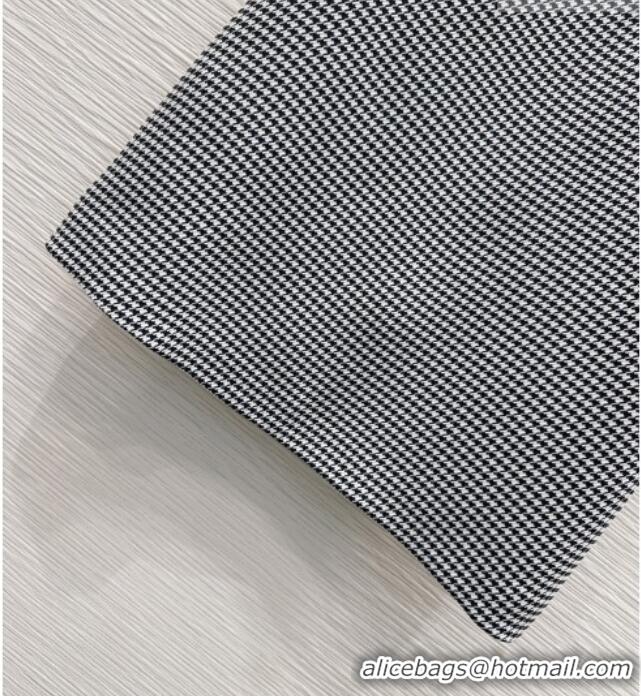 Famous Brand Dior Houndstooth Short Dress with Bow DR032419 Black/White 2026