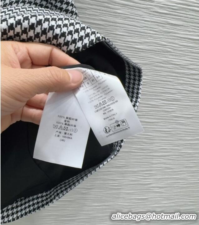 Famous Brand Dior Houndstooth Short Dress with Bow DR032419 Black/White 2026