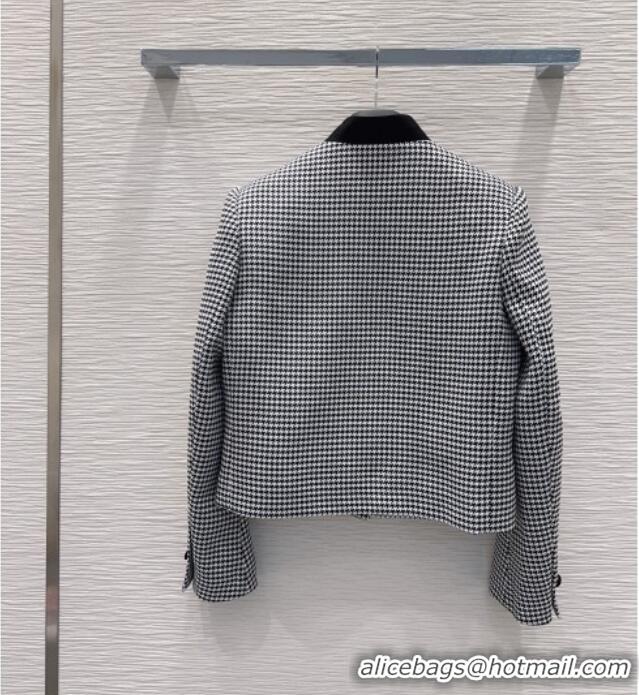 Good Taste Dior Houndstooth Jacket with Bow DR032419 Black/White 2026