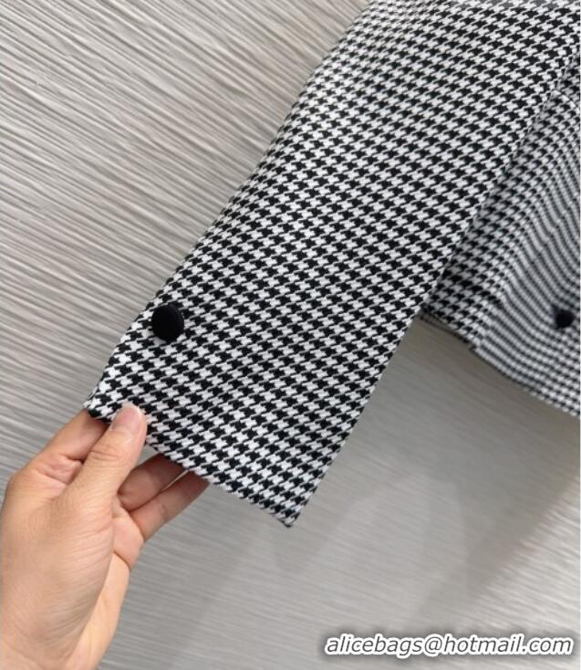 Good Taste Dior Houndstooth Jacket with Bow DR032419 Black/White 2026