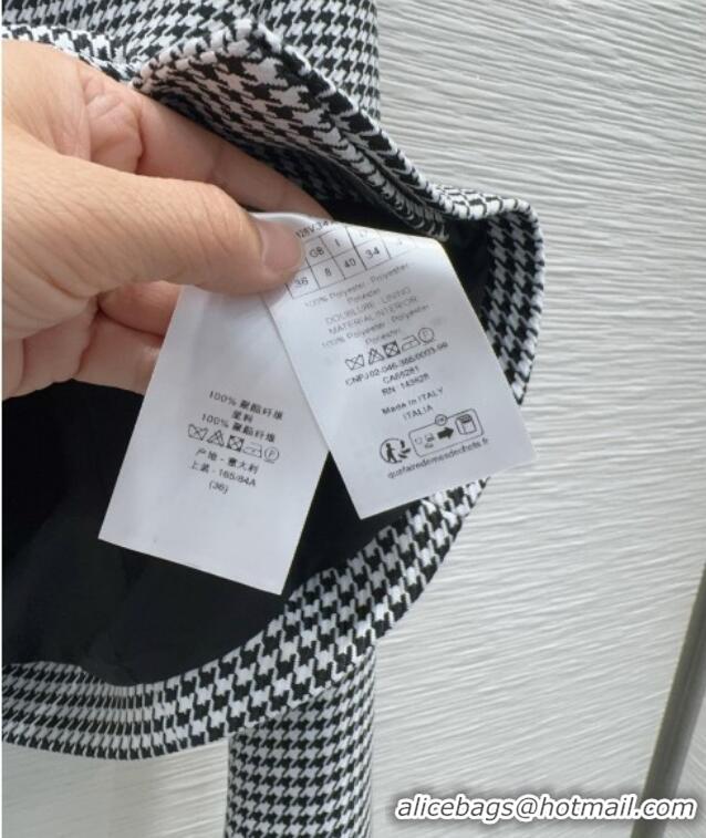 Good Taste Dior Houndstooth Jacket with Bow DR032419 Black/White 2026