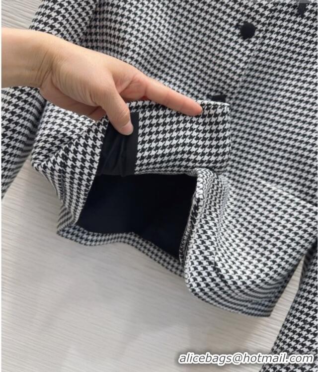 Good Taste Dior Houndstooth Jacket with Bow DR032419 Black/White 2026