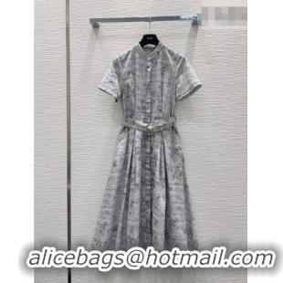 Trendy Design Dior Printed Shirt Dress DR032423 Grey 2026