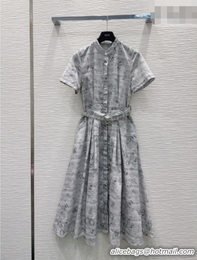 Trendy Design Dior Printed Shirt Dress DR032423 Grey 2026