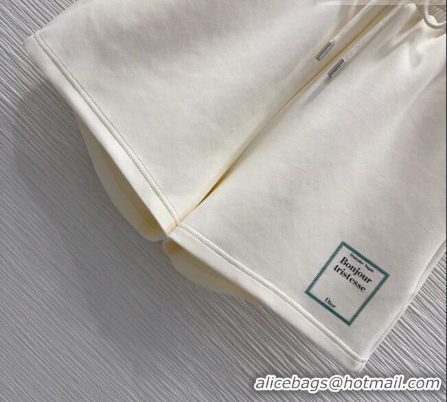 Hot Sell Cheap Dior Cotton T-Shirt and Shorts Set DR032501 White 2026