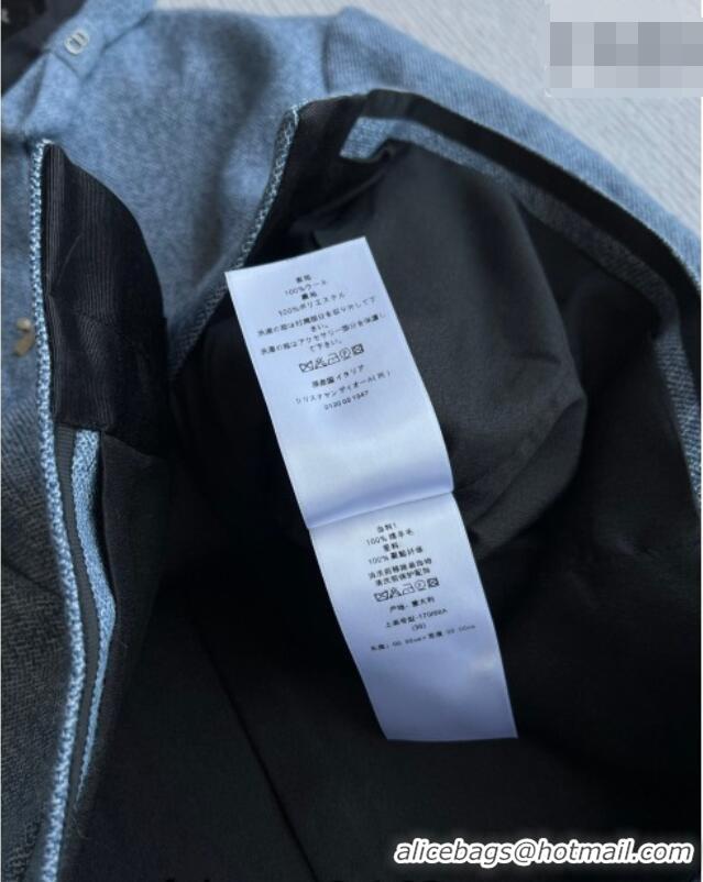 Luxury Cheap Dior Wool Jacket and Skirt Set DR032517 Blue 2026