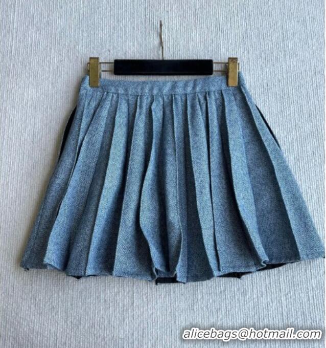 Luxury Cheap Dior Wool Jacket and Skirt Set DR032517 Blue 2026