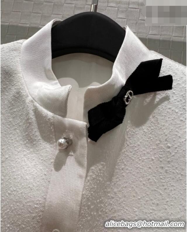 Particularly Recommended Dior White Jacket with Neck Bow DR032630 2026