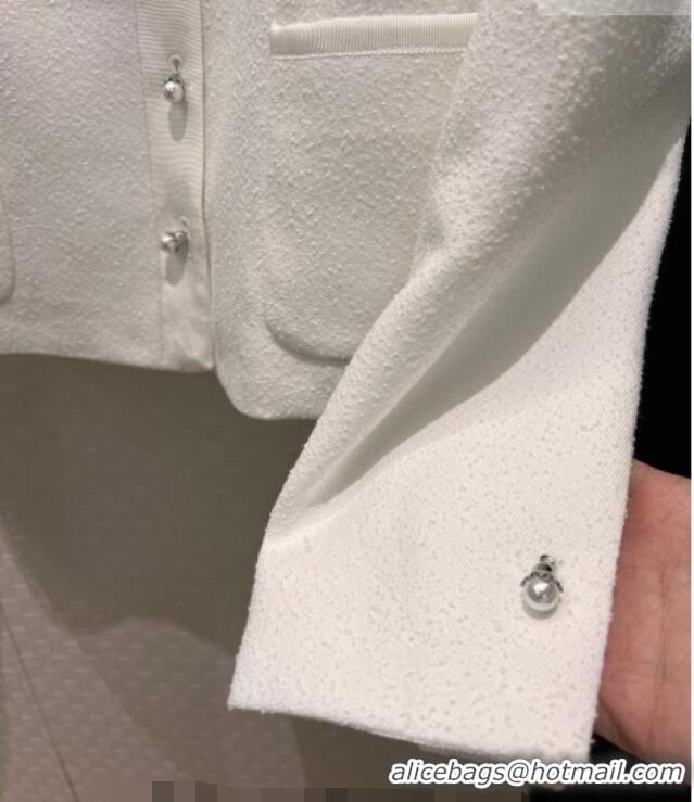 Particularly Recommended Dior White Jacket with Neck Bow DR032630 2026