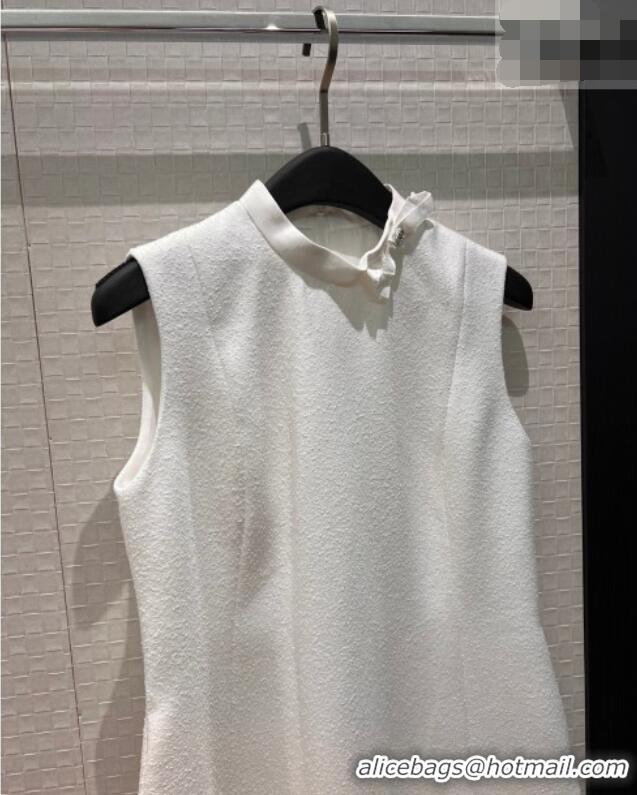 Reasonable Price Dior White Dress with Neck Bow DR032630 2026
