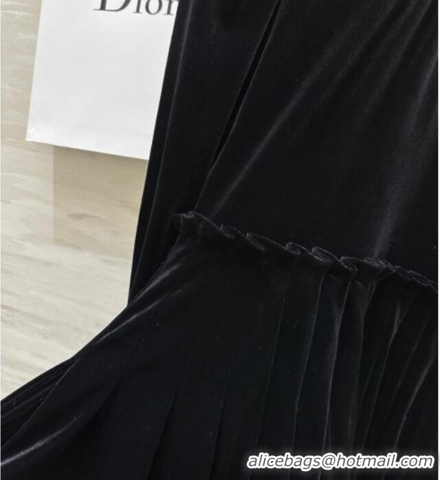 Buy New Cheap Dior Velvet Dress DR032526 Black 2026