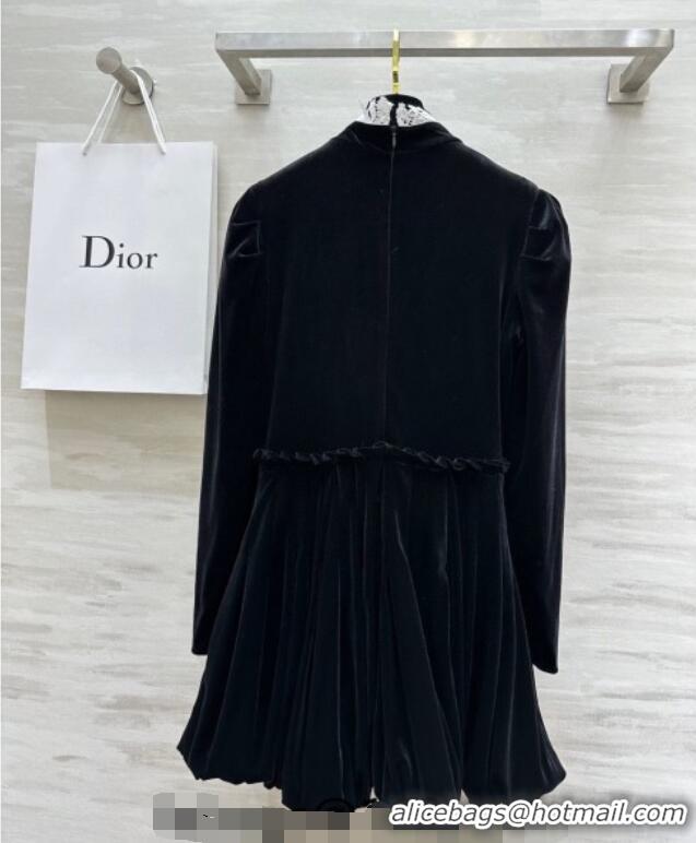 Buy New Cheap Dior Velvet Dress DR032526 Black 2026