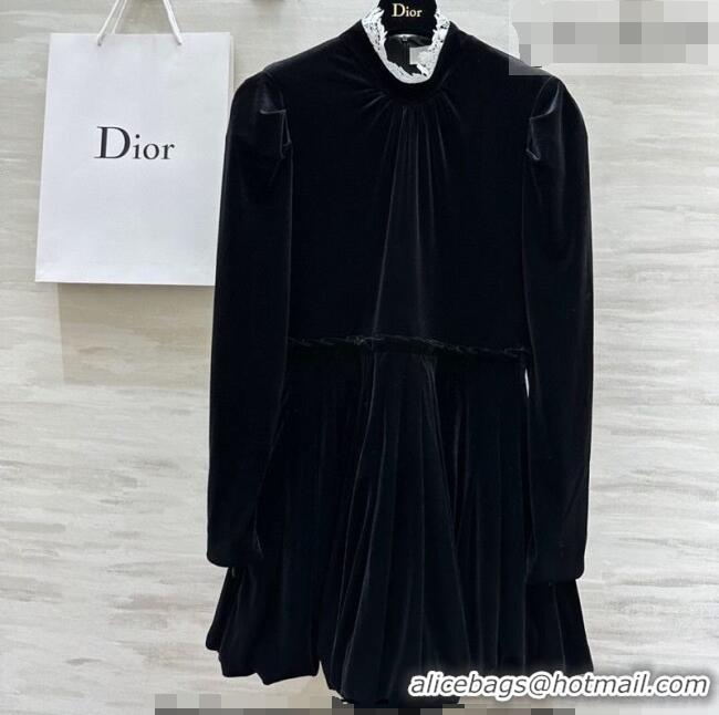 Buy New Cheap Dior Velvet Dress DR032526 Black 2026