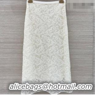 Buy Cheap Dior Lace Mesh Skirt DR032540 White 2026