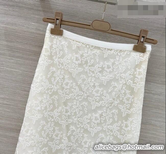 Buy Cheap Dior Lace Mesh Skirt DR032540 White 2026